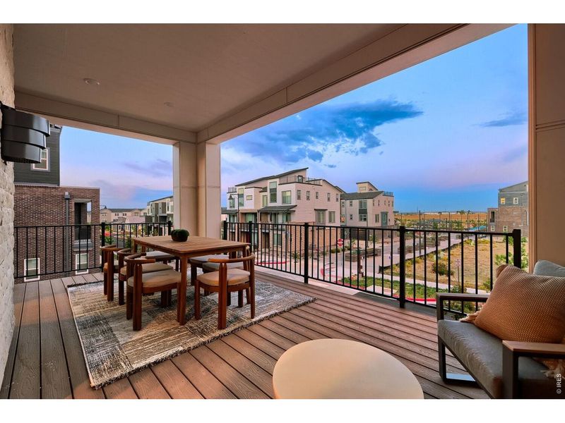 Exterior details and patio area of a home in Baseline, Broomfield (Image 3).