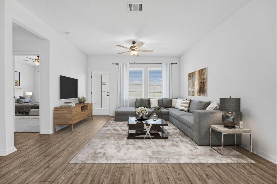 Furnished interior view inside a new home in Sunfield, Buda (Image 10).