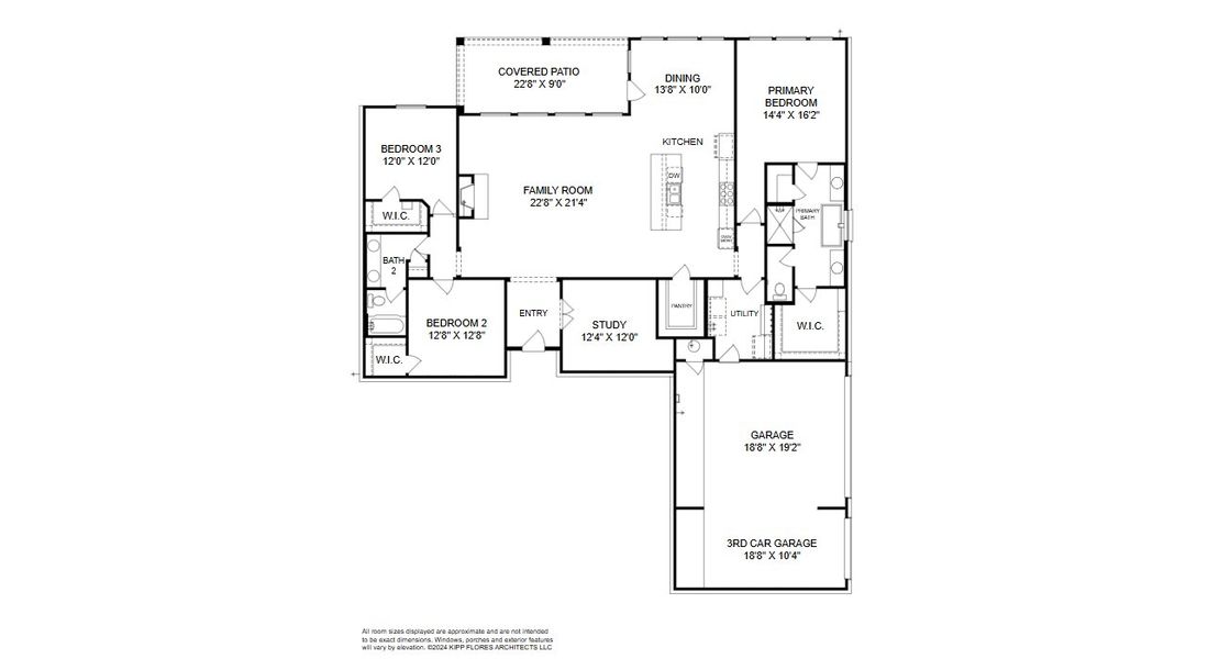 2D floor plan layout for the Concan II by Giddens Homes in Whispering Wind, Bertram, TX (Image 3). 2D floor plan layout for the Concan II by Giddens Homes in Whispering Wind, Bertram, TX (Image 3).