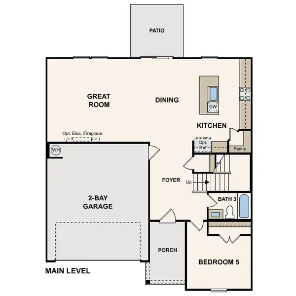 2D floor plan layout of this home in Grants Landing, Salisbury, NC (Image 3).
