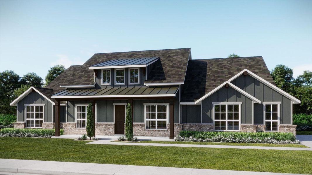 Representative exterior photo of a completed home built from the Concept 2978 by Landsea Homes in Paloma Ranch, New Fairview, TX (Image 10).