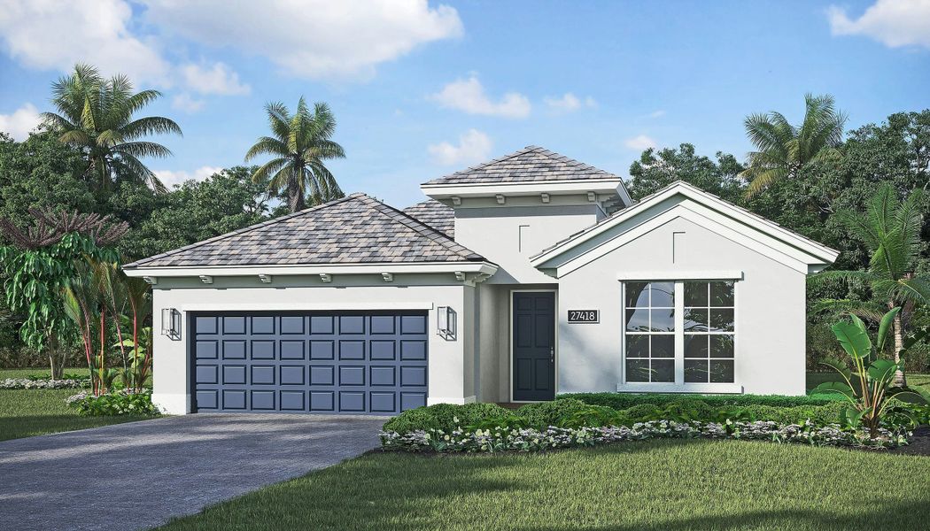 Representative exterior photo of a completed home built from the Palomar by GHO Homes in Lake Park at Tradition, Port St. Lucie, FL (Image 24). Representative exterior photo of a completed home built from the Palomar by GHO Homes in Lake Park at Tradition, Port St. Lucie, FL (Image 24).