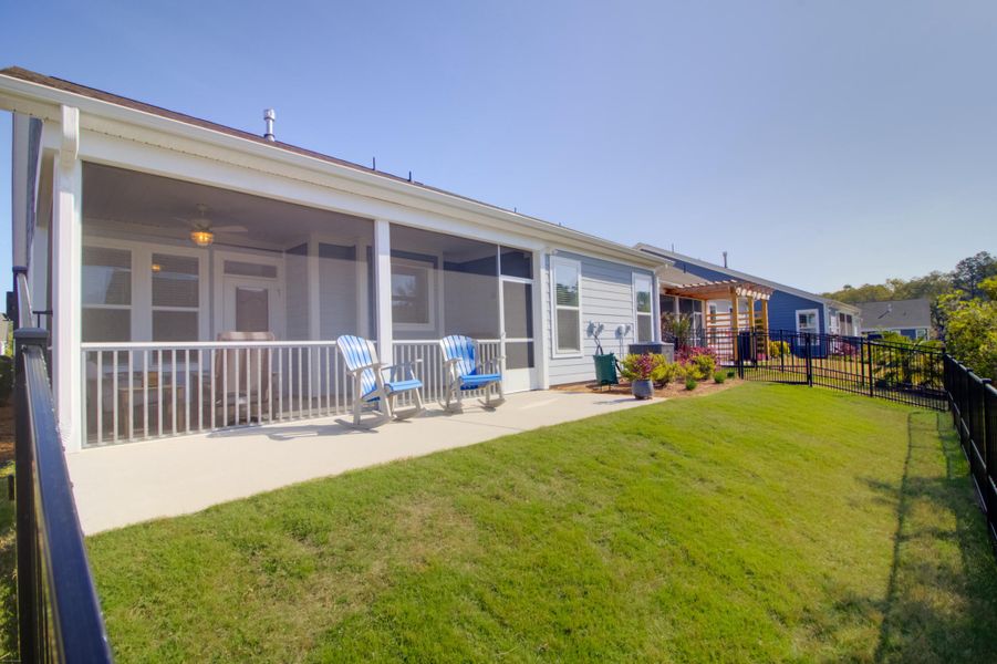 Exterior details and patio area of a home in Cresswind Charleston, Summerville (Image 3).