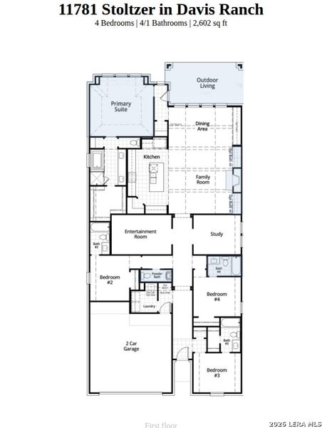 2D floor plan layout of this home in Davis Ranch, San Antonio, TX (Image 4). 2D floor plan layout of this home in Davis Ranch, San Antonio, TX (Image 4).
