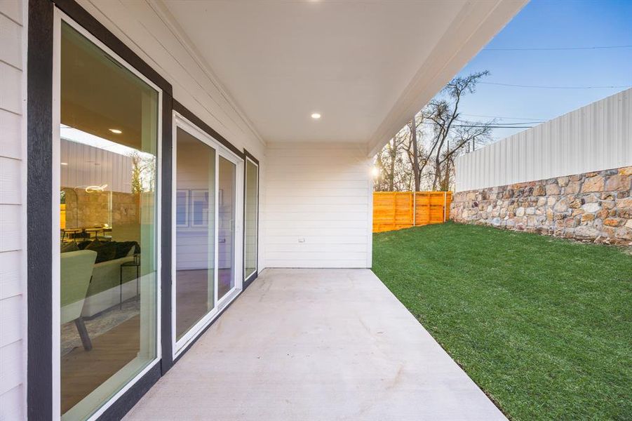 Exterior details and patio area of a home in , Dallas (Image 4). Exterior details and patio area of a home in , Dallas (Image 4).