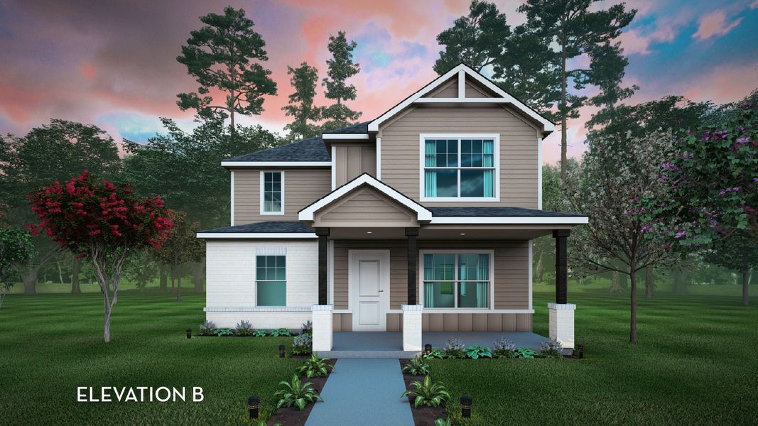 Representative exterior photo of a completed home built from the Ruby by CastleRock Communities in Austin Point, Richmond, TX (Image 1). Representative exterior photo of a completed home built from the Ruby by CastleRock Communities in Austin Point, Richmond, TX (Image 1).