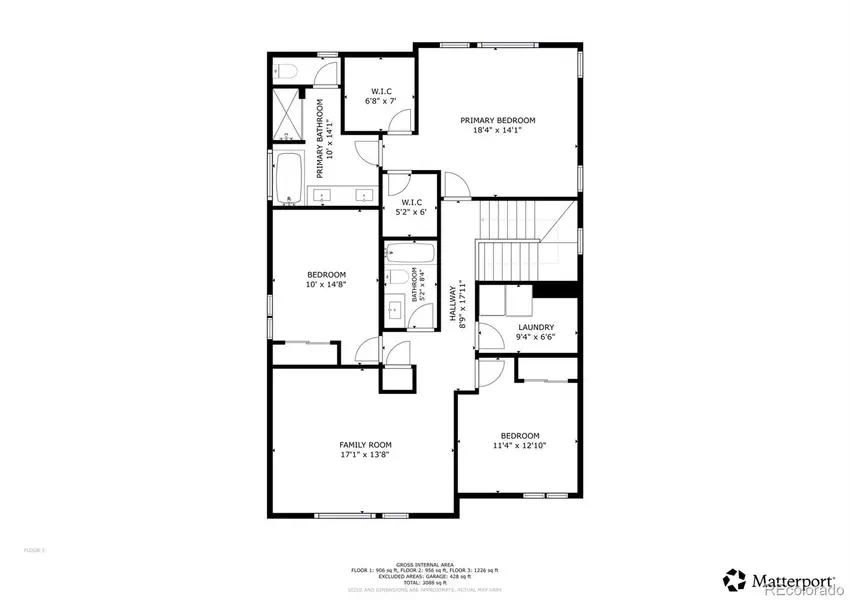 Upper level floor plan featuring primary suite with walk-in closets, additional bedrooms, loft space, and convenient upstairs laundry