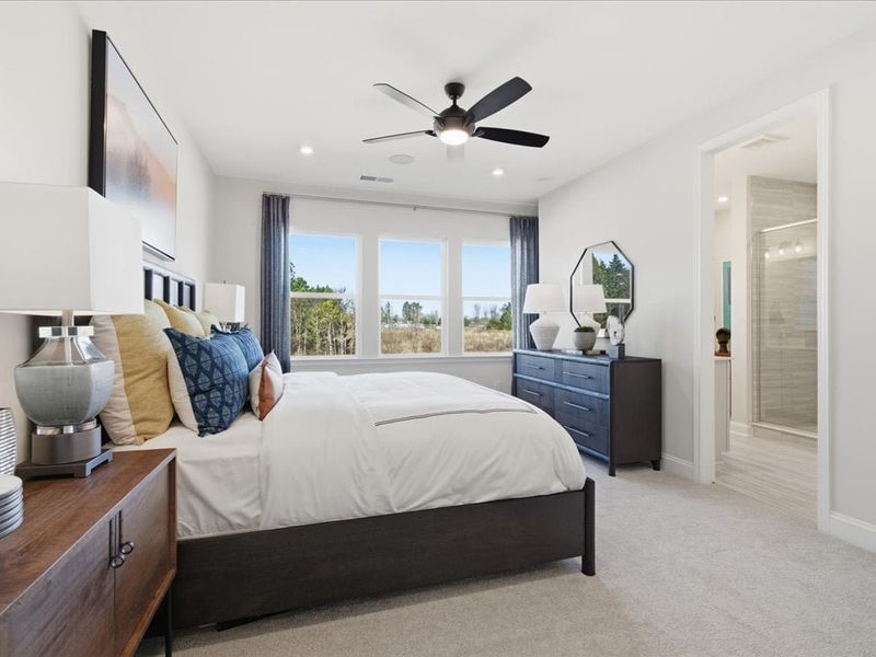 Representative furnished interior of a home built from the Anne by Tri Pointe Homes in Grahym at Southbridge, Fort Mill (Image 29).