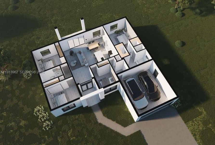 2D floor plan layout of this home in , Cape Coral, FL (Image 13).