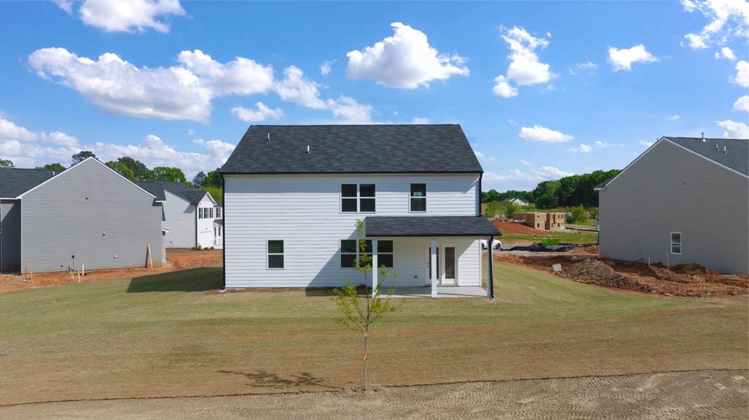 Front exterior of a new home in Estates at Deer Hollow, Grovetown, GA, highlighting curb appeal (Image 20).