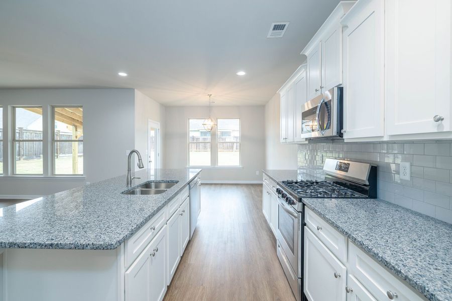 Designer kitchen with lots of cabinet space