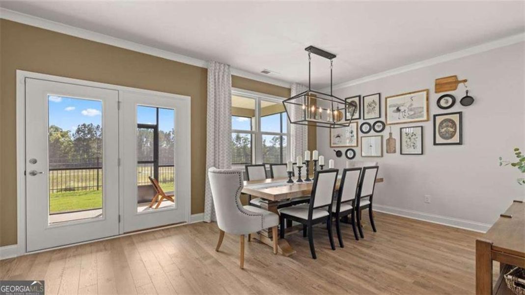 Furnished interior view inside a new home in Oak Ridge Meadows - Active Adult, Locust Grove (Image 15).