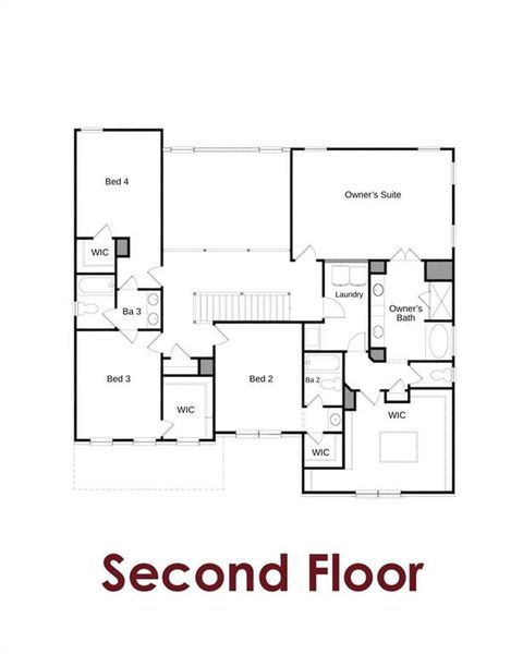 2D floor plan layout of this home in Ponderosa Farms Manor, Gainesville, GA (Image 7).