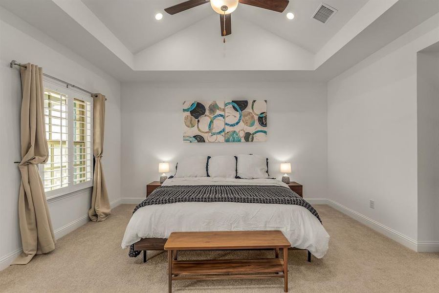 Furnished interior view inside a new home in Fields Villas - Darling Homes, Frisco (Image 14). Furnished interior view inside a new home in Fields Villas - Darling Homes, Frisco (Image 14).