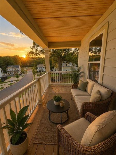 Exterior details and patio area of a home in Marble Tree, Ball Ground (Image 8).