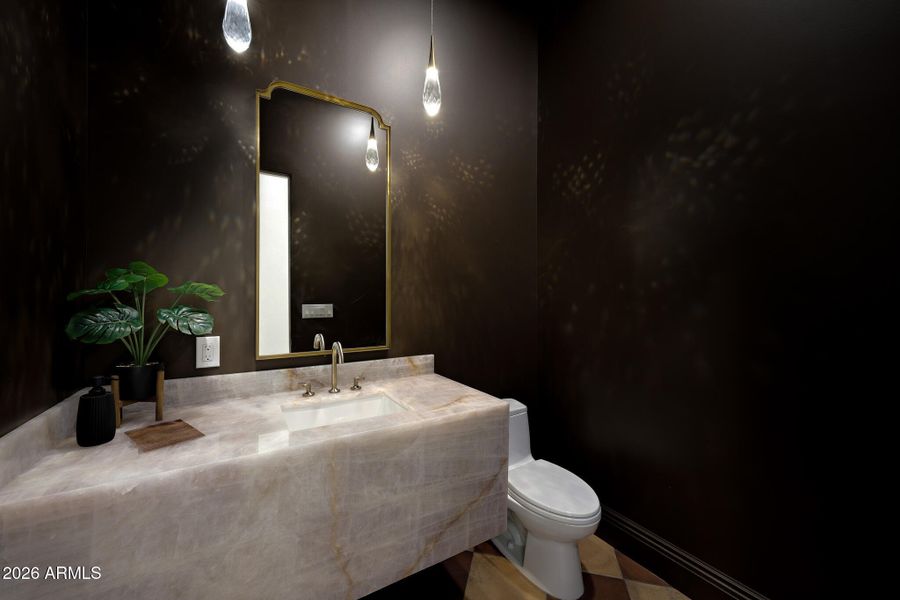 Downstairs powder Downstairs powder