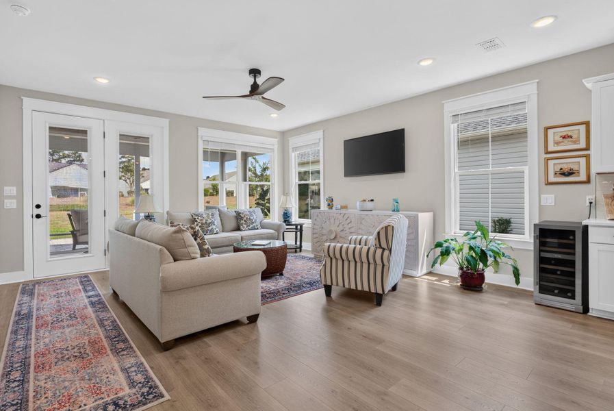 Furnished interior view inside a new home in K. Hovnanian's® Four Seasons at Lakes of Cane Bay, Summerville (Image 7).