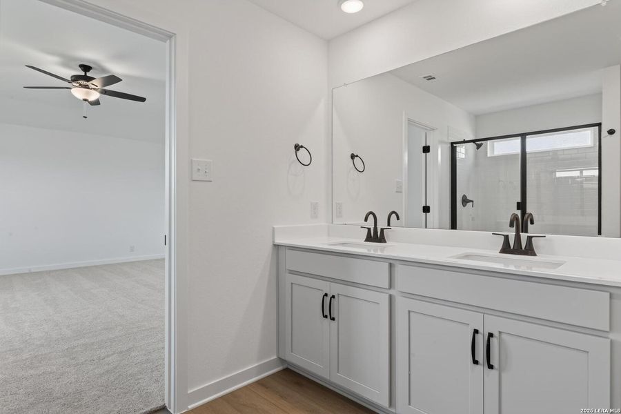 Furnished interior view inside a new home in Nopal Valley, San Antonio (Image 11).
