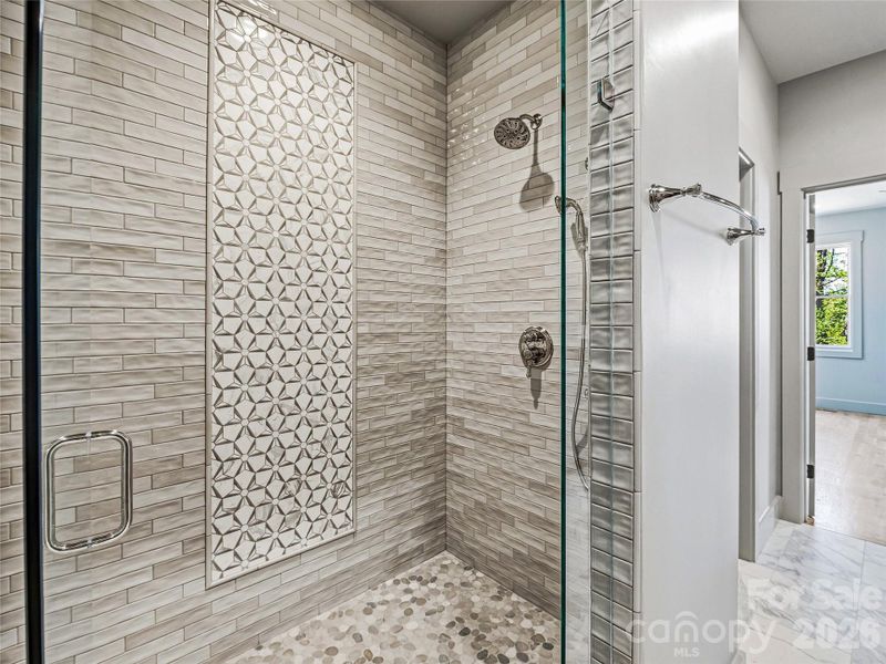 Close-up of interior finishes inside a home in , Asheville (Image 9).