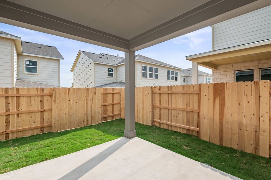Exterior details and patio area of a home in Union Collection at Park Central, Georgetown (Image 4).
