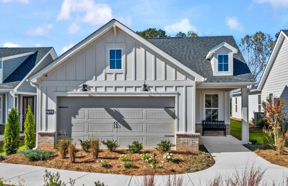 Representative exterior photo of a completed home built from the Contour by Del Webb in Del Webb Southern Oaks, Newnan, GA (Image 18).
