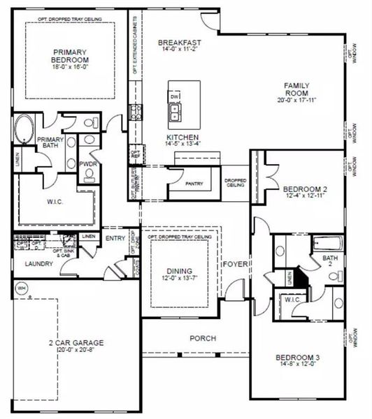 2D floor plan layout of this home in , Pendergrass, GA (Image 3). 2D floor plan layout of this home in , Pendergrass, GA (Image 3).