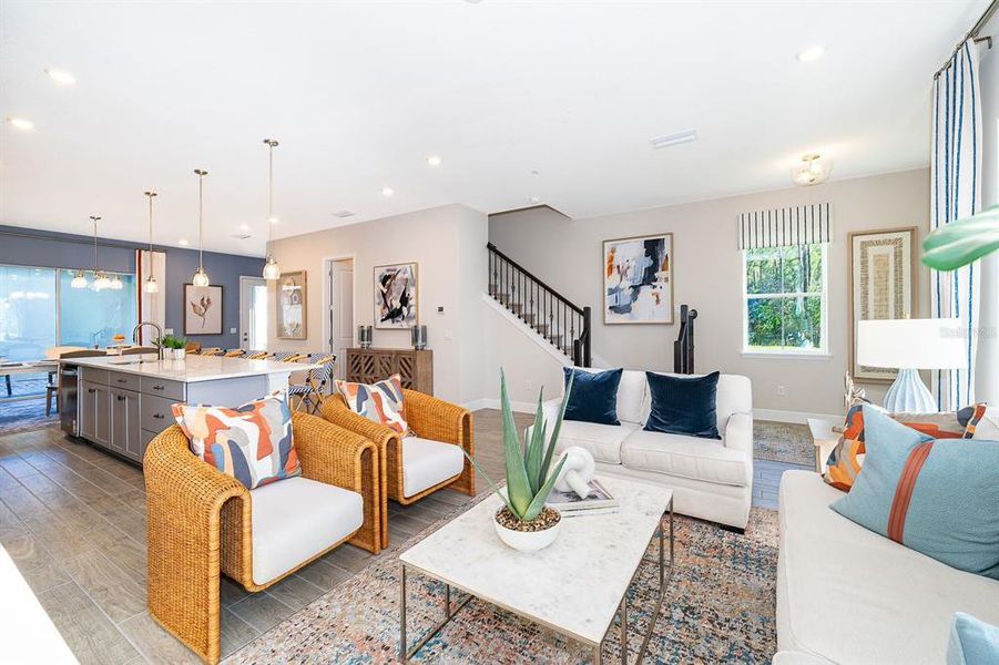 Furnished interior view inside a new home in Serenade at Ovation, Winter Garden (Image 11).