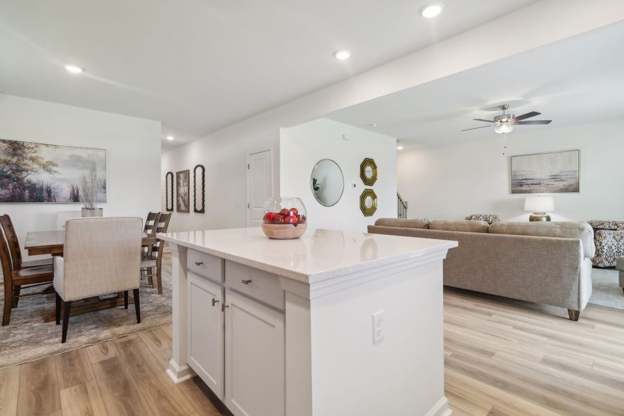 Representative furnished interior of a home built from the Bentcreek II by Great Southern Homes in Old Charleston Acres, Pelion (Image 17).