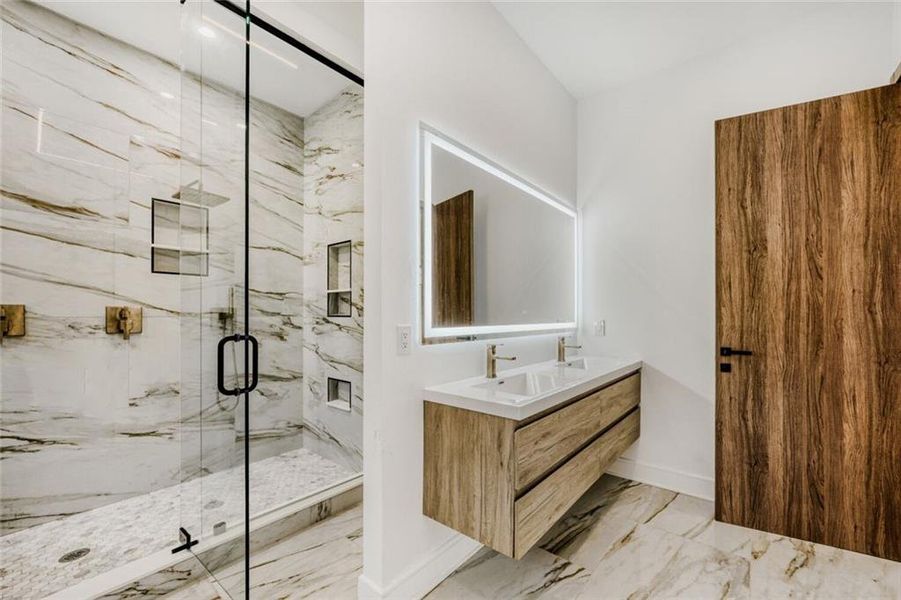 Furnished interior view inside a new home in , Atlanta (Image 7). Furnished interior view inside a new home in , Atlanta (Image 7).