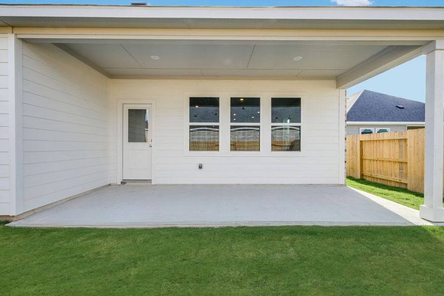 Exterior details and patio area of a home in Brookewater 45s, Rosenberg (Image 2). Exterior details and patio area of a home in Brookewater 45s, Rosenberg (Image 2).