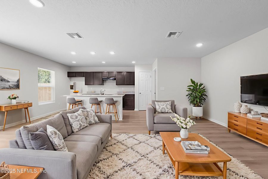 Furnished interior view inside a new home in , Jacksonville (Image 4). Furnished interior view inside a new home in , Jacksonville (Image 4).