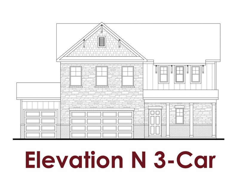 Representative rendering of the exterior for the Brook by Chafin Communities (Image 5).