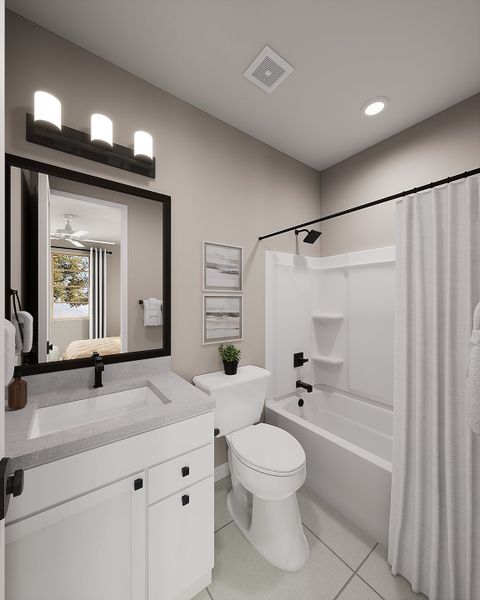 Representative furnished interior of a home built from the Grove Plan 50-3 by Tri Pointe Homes in Waterston Central, Gilbert (Image 20).