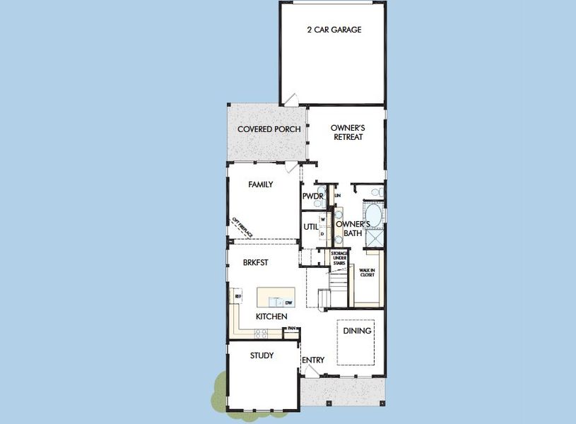 2D floor plan layout for the The Ziegler by David Weekley Homes in Sienna 42’, Missouri City, TX (Image 5). 2D floor plan layout for the The Ziegler by David Weekley Homes in Sienna 42’, Missouri City, TX (Image 5).