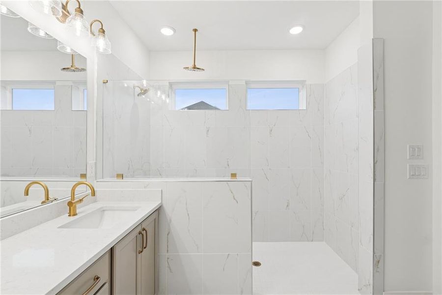 Furnished interior view inside a new home in Crescent Pointe at Great Sky, Canton (Image 9).