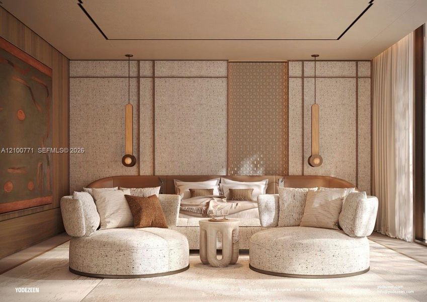 Furnished interior view inside a new home in , Golden Beach (Image 7). Furnished interior view inside a new home in , Golden Beach (Image 7).