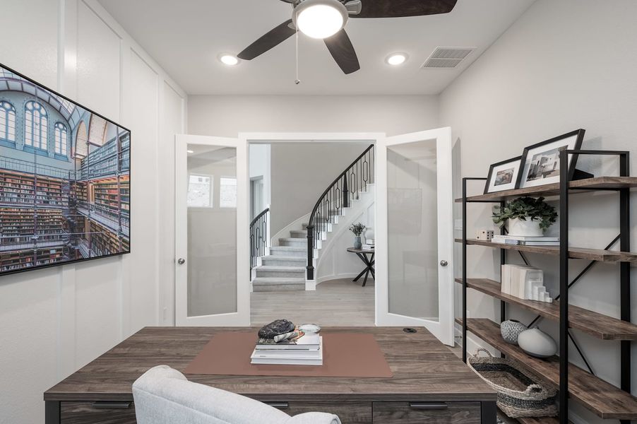 Representative furnished interior of a home built from the Verdin by Tri Pointe Homes in Pecan Ridge, Fulshear (Image 41).