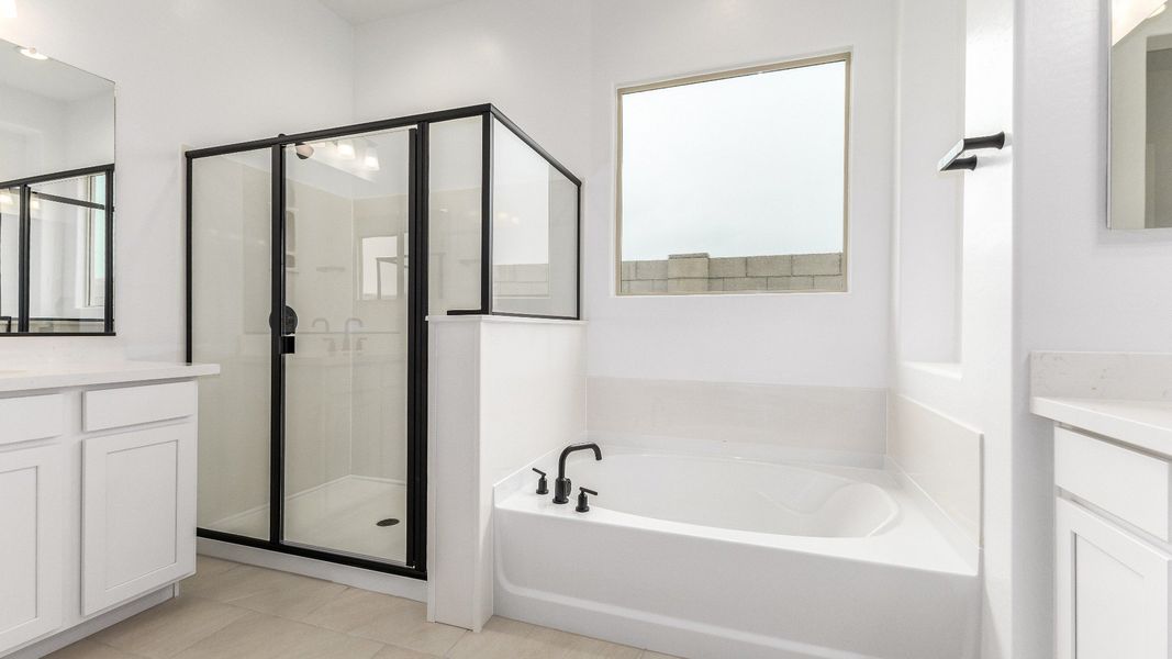 Furnished interior view inside a new home in Arroyo Seco - Hacienda, Buckeye (Image 20).