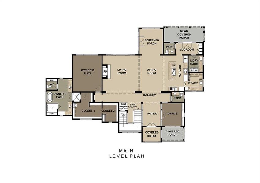 2D floor plan layout of this home in , Milton, GA (Image 3).