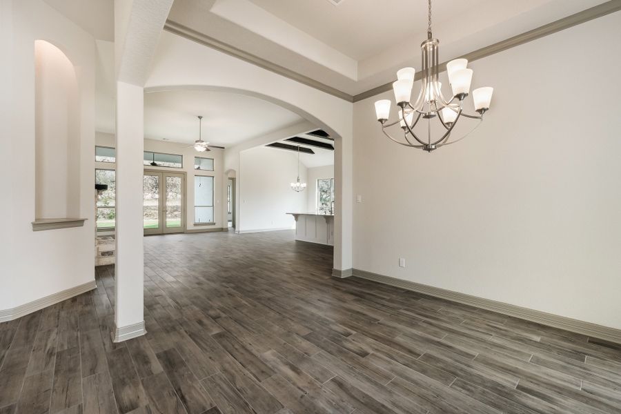 Representative unfurnished interior of a home built from the The Scottsdale 5500 by Whitestone Custom Homes in Johnson Ranch, Bulverde (Image 35). Representative unfurnished interior of a home built from the The Scottsdale 5500 by Whitestone Custom Homes in Johnson Ranch, Bulverde (Image 35).