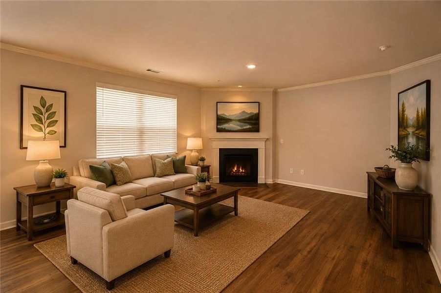 Furnished interior view inside a new home in Oakhurst Glen, Fairburn (Image 11). Furnished interior view inside a new home in Oakhurst Glen, Fairburn (Image 11).