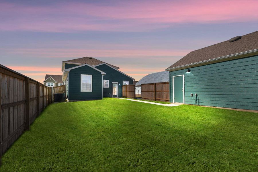 Rear of Home and Private Backyard Rear of Home and Private Backyard