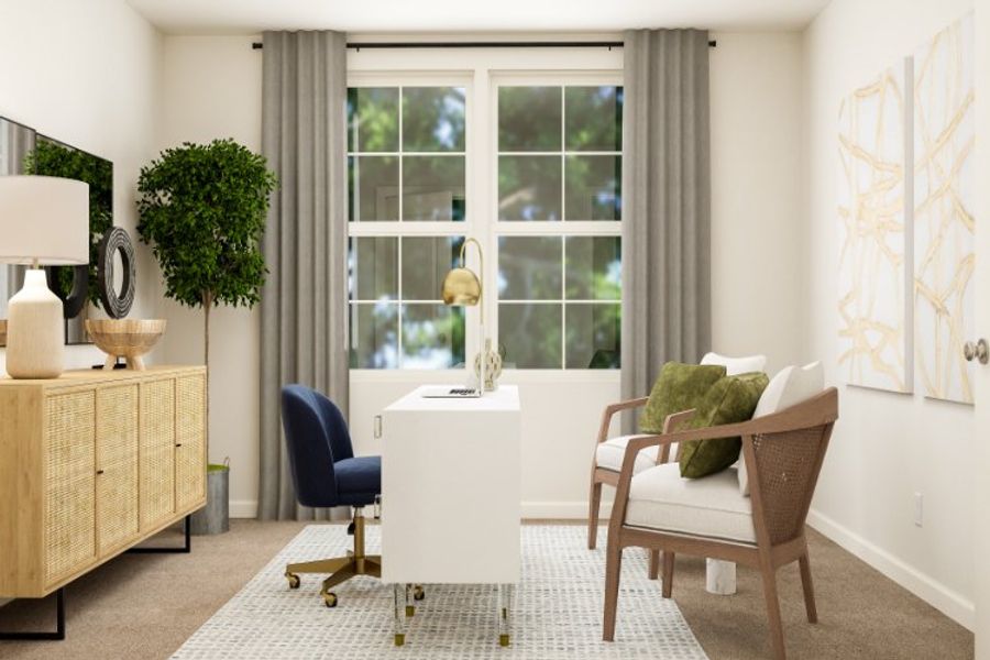 A room with a table chairs and a window.