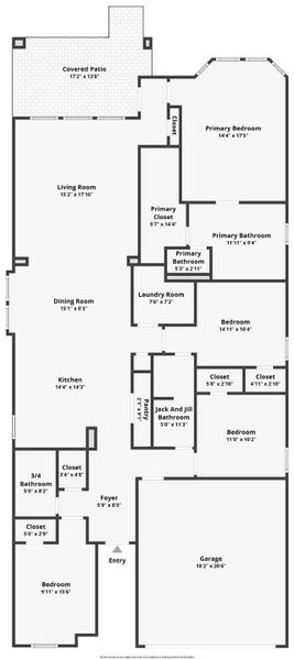 A comprehensive floor plan details spacious living areas, private bedrooms, and a generous covered patio. A comprehensive floor plan details spacious living areas, private bedrooms, and a generous covered patio.
