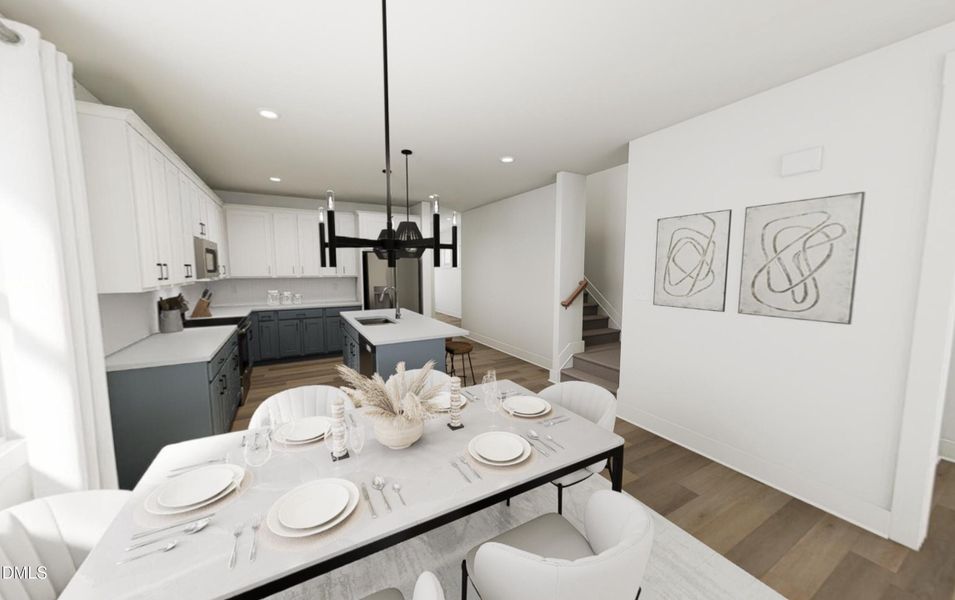 Dining/kitchen rendering