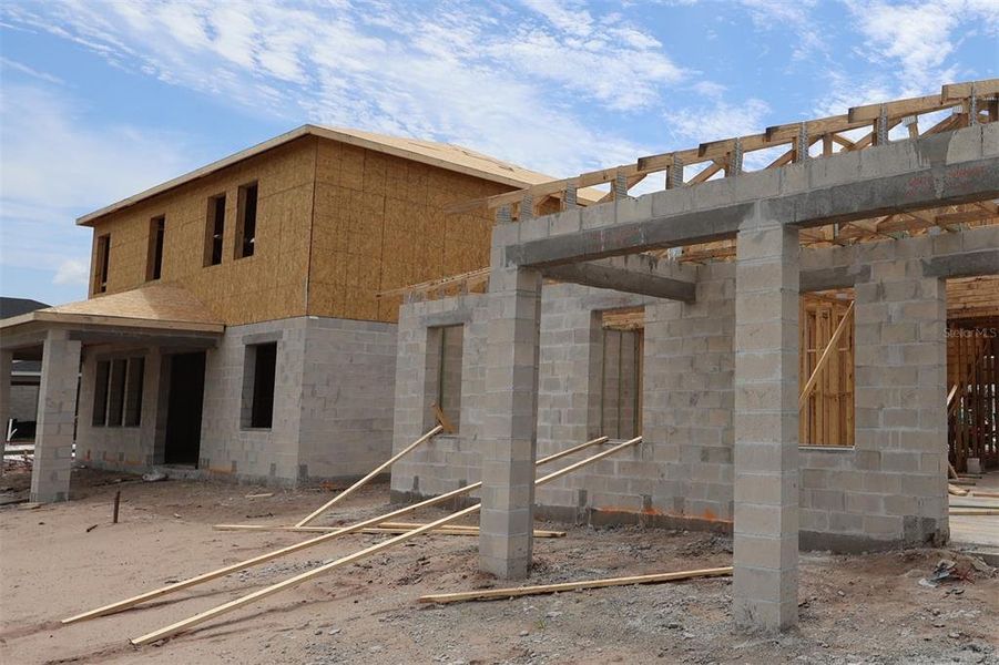 In-progress construction of a new home in Bay Lake Farms, St. Cloud, FL (Image 8).