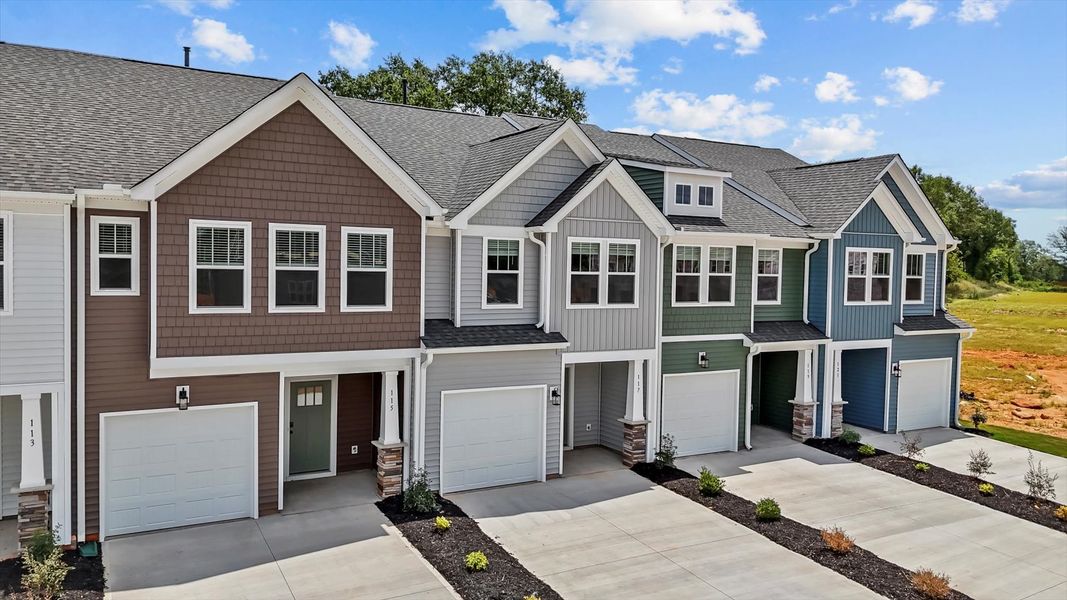 Tasteful open-concept layout in a prime two-story home by DRB Homes in fast-growing Piedmont, SC