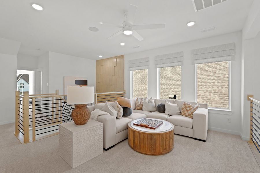 Furnished interior view inside a new home in Elyson 45' & 70', Katy (Image 38).