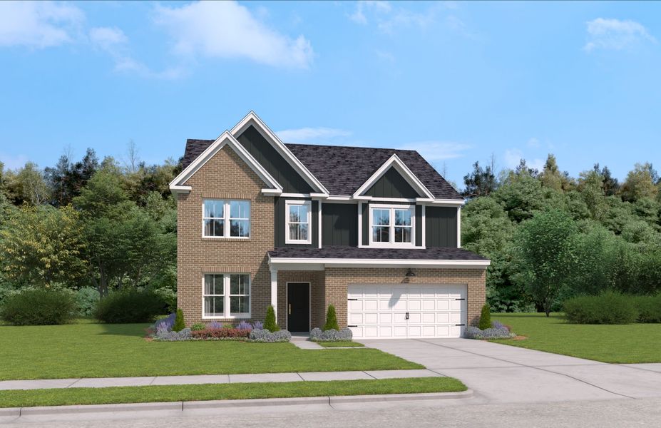 Representative exterior photo of a completed home built from the The Olivia by Stanley Martin Homes in Glenhurst, Matthews, NC (Image 21).