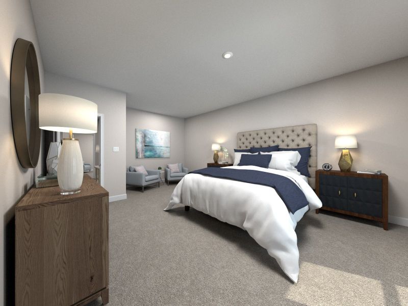 The primary suite offers a private retreat.